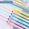 Dual-Tip Highlighter Pen Set – 6 Soft Pastel Colors