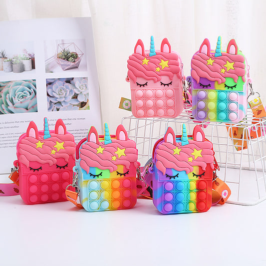 Unicorn Pop It, Play, and Pose Sling Bag