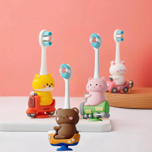 Adorable Cartoon Animal Car Kids Toothbrush