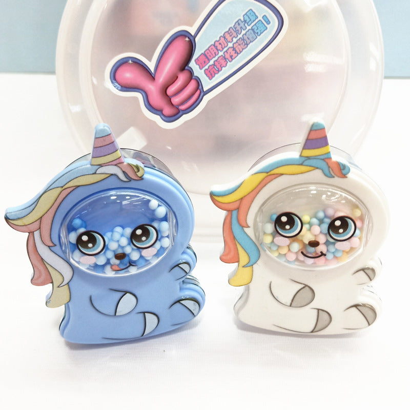 Adorable kawaii unicorn pencil sharpener for kids, featuring a fun design, high-quality blades, and a built-in waste container for easy use.