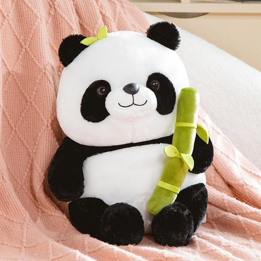 Adorable Panda in Bamboo Shoot Soft Stuffed Plush Toy