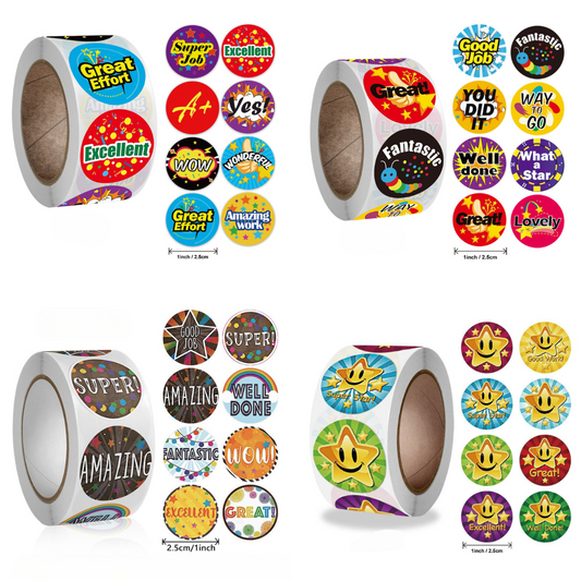 Motivational Sticker Roll - 500 Stickers