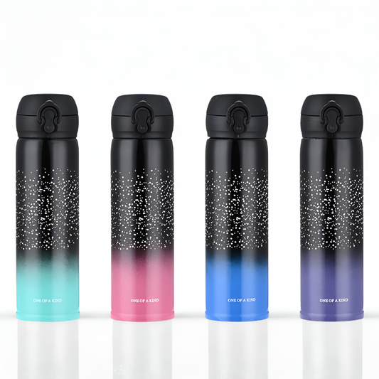 Starry Gradient Stainless Steel Bottle – 500ml of Style & Hydration