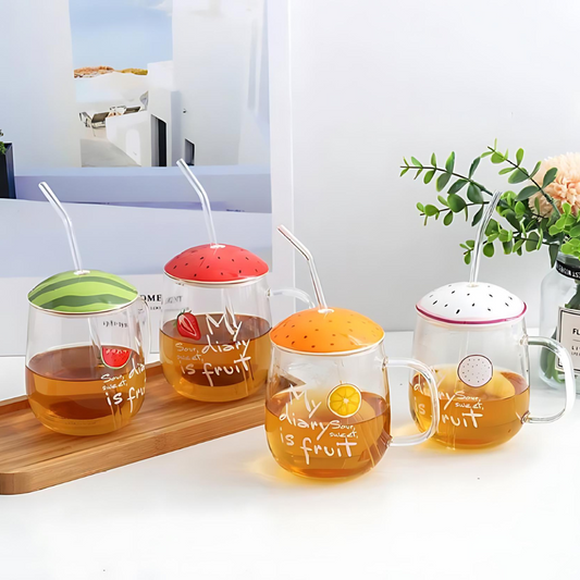 Fruit Transparent Glass Mug