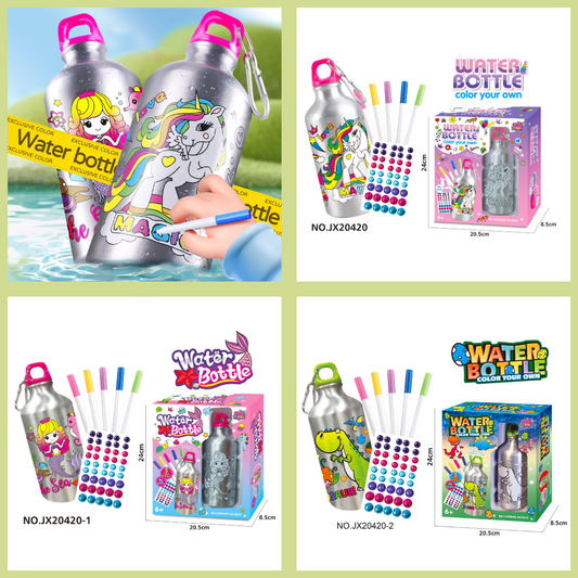 Creative Coloring Water Bottle Art Kit