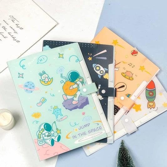 Space File Folder ✨ | Secure Button Lock for Easy Storage