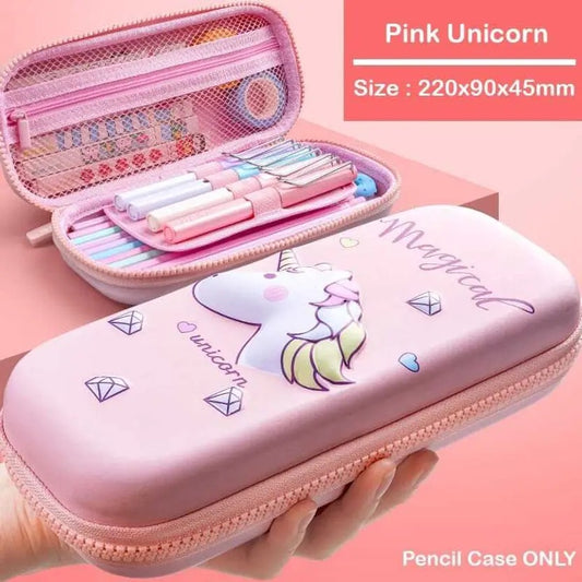 Stylish 3D EVA Unicorn Case – Perfect for School Supplies
