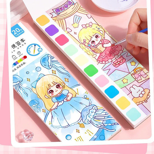 Creative art coloring book for kids with adorable cartoon designs