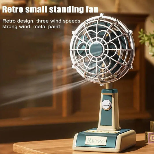 Retro Vintage Style Mini Table Fan