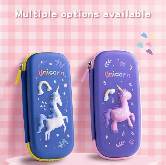 Magical 3D Unicorn EVA Pencil Case – Durable & Cute