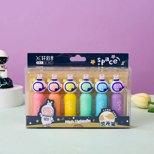 Astronaut 6-Colour Highlighter Set | Brighten Every Note