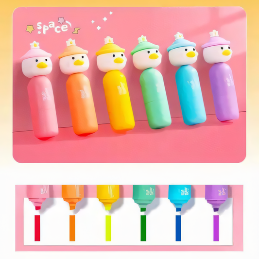 Duckie Pop! 6-in-1 Highlighter Set