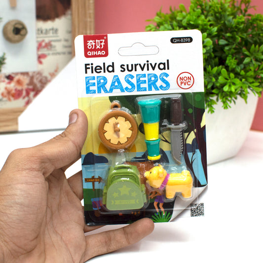 Field Survival Eraser Set of 5