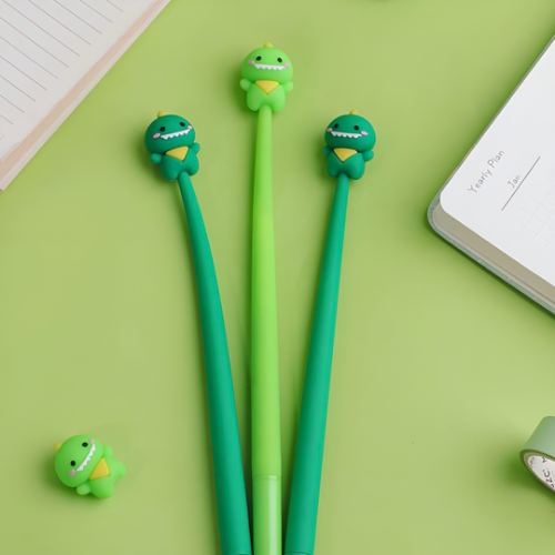 Baby dino silicone gel pen