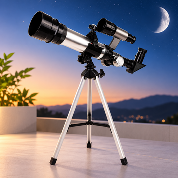Portable Kids & Beginners Astronomical Telescope | 60X HD Coated Lens Monocular with Compass & Finderscope