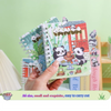 Cute Panda Backyard Mini Spiral Diary with Index Tabs