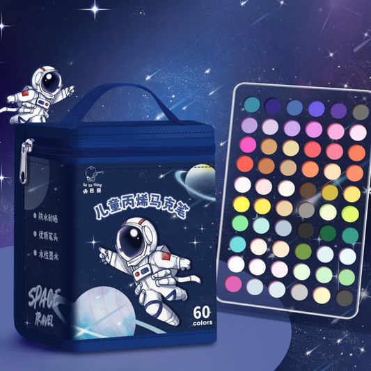 60pcs water-based acrylic markers – perfect for art, calligraphy & return gif
