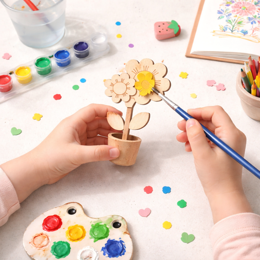 DIY Wooden Flower Painting Kit
