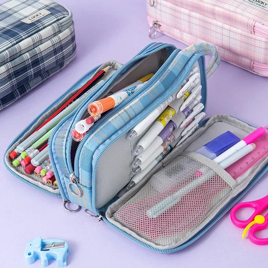 Large Capacity Multi-Compartment Pencil Pouch