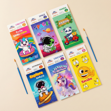 12-Page Watercolor Painting Book + Brush!