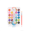 24-Color Solid Watercolor Paint Box with Brush