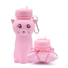 500ml Cute Cat Silicone Collapsible Water Bottle for Kids | BPA Free