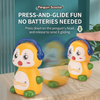 Press & Go Cartoon Penguin Scooter Toy