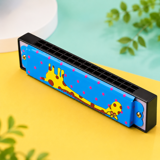 16-Holes Cute Cartoon Metal Harmonica for Kids