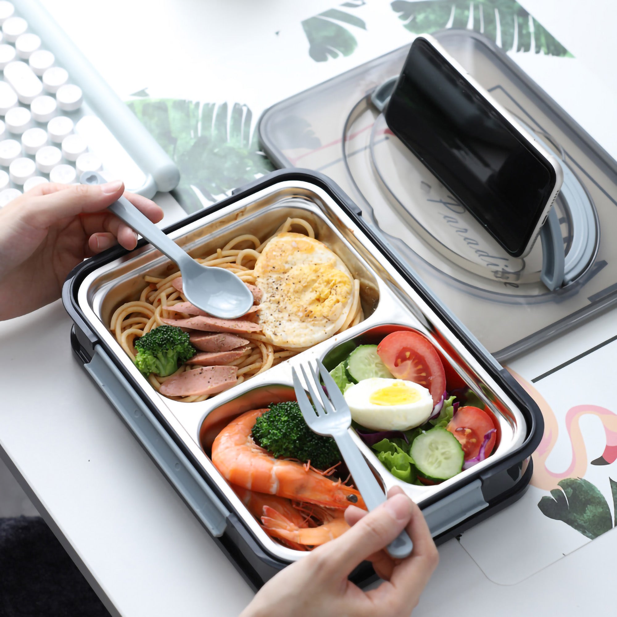 Tento Bento 4-Compartment 1100ml Stainless Steel Lunch Box – Giftoo