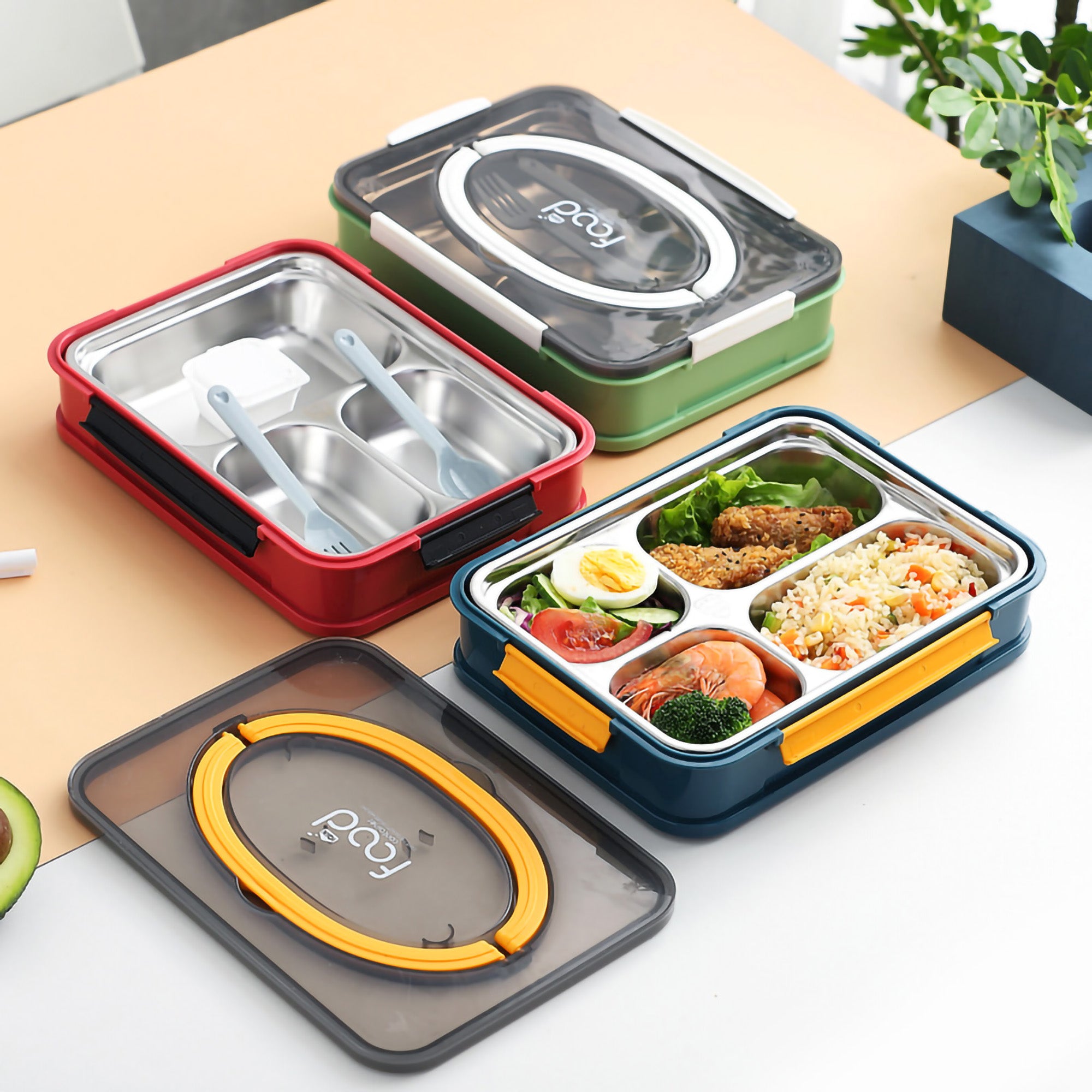 Tento Bento 4-Compartment 1100ml Stainless Steel Lunch Box – Giftoo