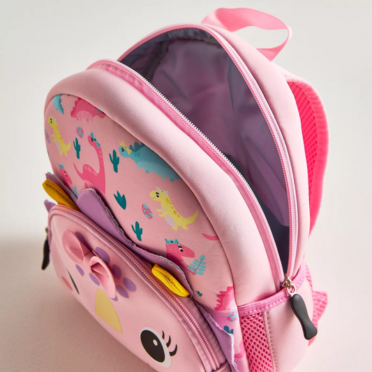 Cute Pink Dinosaur Kids School Bag