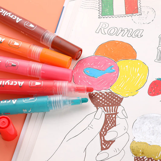 Set of 15 Vibrant Color Acrylic Marker Magic