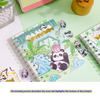 Cute Panda Backyard Mini Spiral Diary with Index Tabs