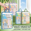 Transaparent 2-Compartment A4 Subject Organizer Bag – Vertical L-Shaped Opening School File Folder