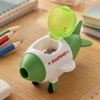 Cartoon Airplane 2-in-1 Pencil Sharpener and Eraser | Fun Rolling Toy Stationery