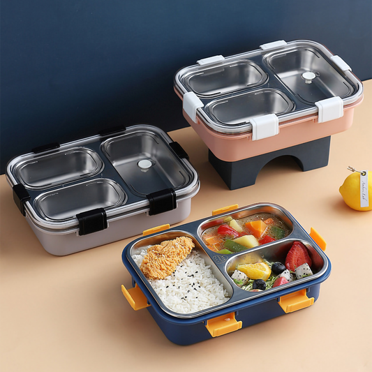 Little Osaka Stainless Steel Lunch Box 3-Compartment with Cutlery