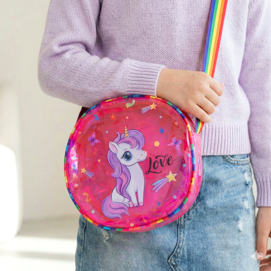 Trendy Round Holographic Sling Bag
