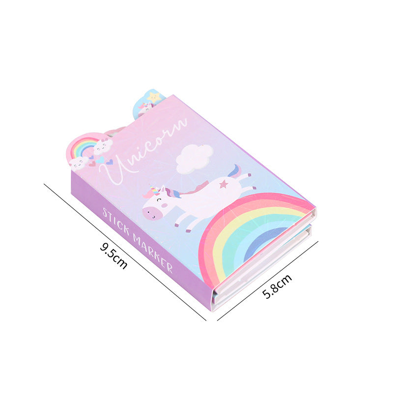 Cute pastel unicorn sticky notes in multiple designs and sizes