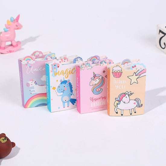 Colorful unicorn sticky notes pad for school, office, and planners