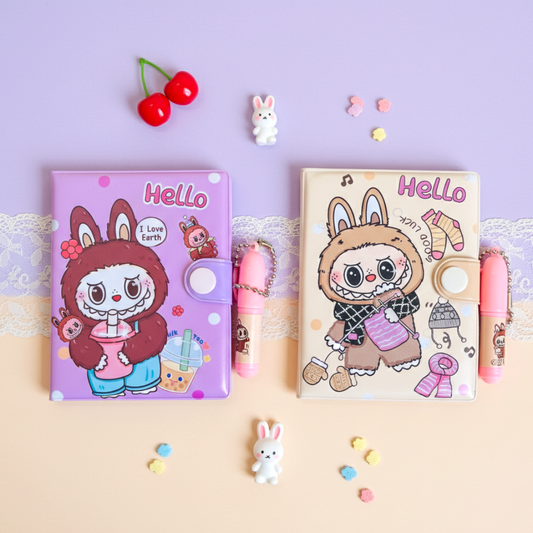 Monster-Themed Diary with Pen Set – Cute Cartoon Stationery Gift for Kids