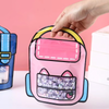 2D Cartoon School Bag Ziplock Pouch | Resealable Gift Bag
