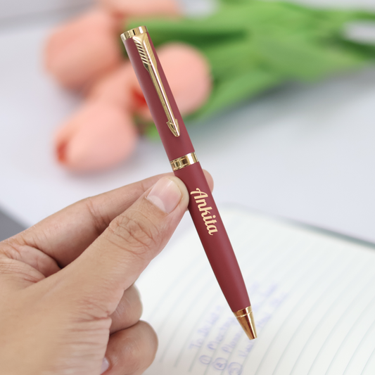 Personalised Matte Finish Ball Pen | Custom Engraved Corporate Gift