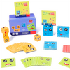 Crazy Wooden Face Change Puzzle Set