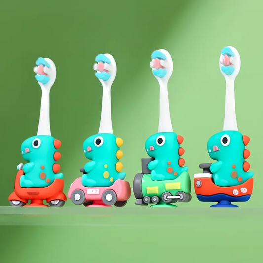 Dino Car Kids Toothbrush - Roaring Fun & Soft Bristle