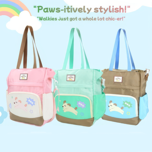 Kawaii Puppy 2-in-1 Multi-Purpose Tote and Shoulder Bag