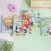 Cute Panda Backyard Mini Spiral Diary with Index Tabs