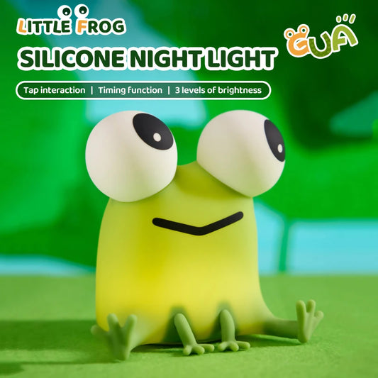 2-in-1 Little Frog Silicone Night Light & Phone Holder
