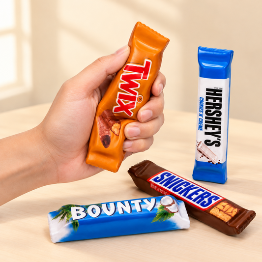 Chocolate Bar Wrapper Squishy Toy | Realistic Slow-Rise Fidget Toy