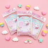 Kawaii stationery set showing clipboard and cloud-shaped memo pads with white kittens.