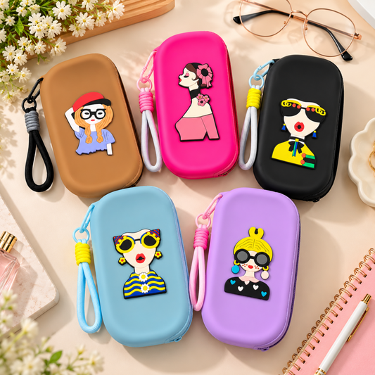 Chic Cartoon Character Silicone Travel Pouch